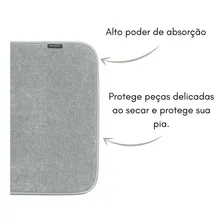 Tapete Escorredor Para Louças Em Microfibra Brabantia Cinza Foto mini 3