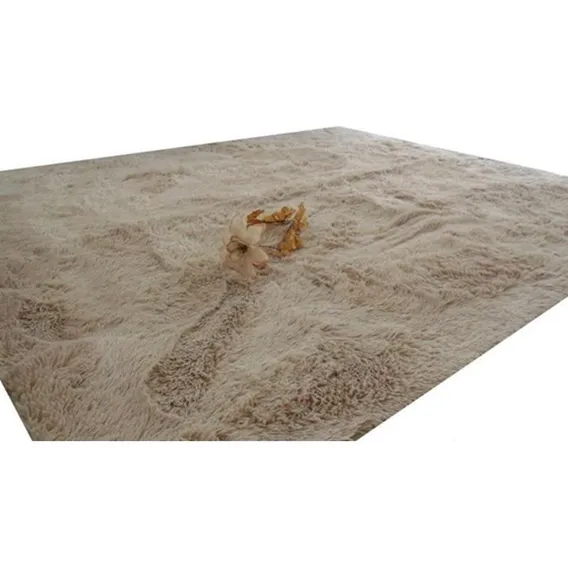 Tapete Felpudo Felpudo Bege Liso 1,40m X 1,00 Foto 1