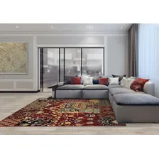 Tapete Herat Classico Vinho Patchwork 100x150 Cm São Carlos Cor Outro Foto mini  2