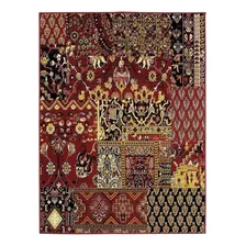 Tapete Herat Classico Vinho Patchwork 100x150 Cm São Carlos Cor Outro Foto  mini 1