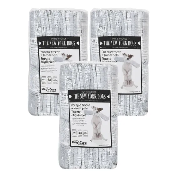 Tapete Higiênico Dogs Care The New York Dogs 80x60 Kit-3 Foto 1