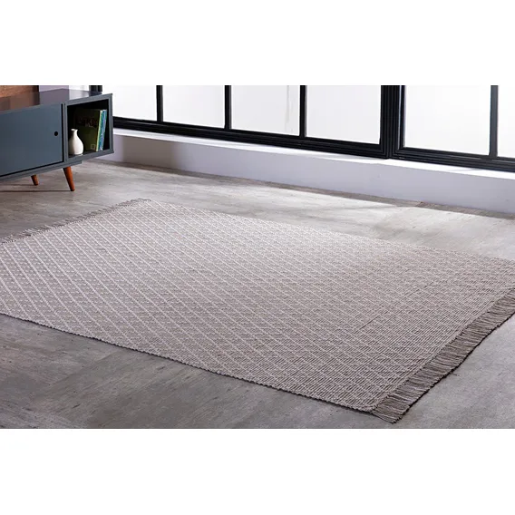 Tapete Indiano Kilim Adalli 1,00mx1,50m - Bege - Niazitex Foto 1