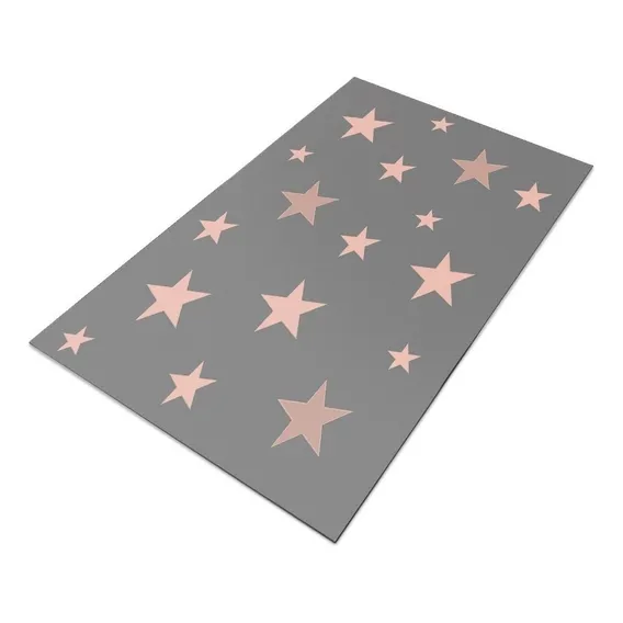 Tapete Infantil Estrelas 140x90 Antiderrapante Cor Cinza Foto 1