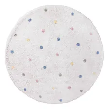 Tapete Infantil Tapis Redondo Confete Branco 1,20m Foto  mini 1