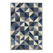 Tapete Ladrilhos Tiles Sao Carlos 1,00x1,50m Geométrico Tscl Cor Azul Desenho do tecido Ladrilho Foto mini 1