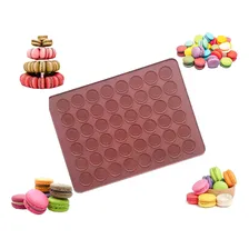 Tapete Manta Silicone 48 Cavidades P/ Suspiro Woop Macarons Cor Marrom Foto mini 1