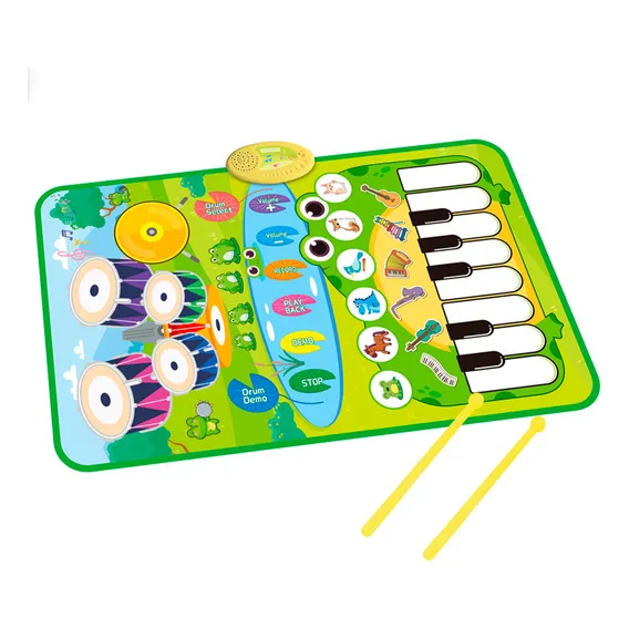Tapete Musical Piano Teclado Bebe Infantil Sons Interativo Cor Masculina Foto 1