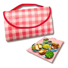 Tapete Para Acampamento Picnic Praia Impermeável Dobrável Cor Vermelho Foto  mini 1