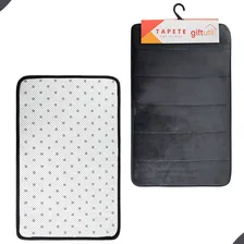 Tapete Para Banheiro Super Soft Antiderrapante Macio 60x40 Cor Preto Tapete Banheiro Foto mini  2
