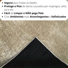 Tapete Passadeira 50x200 Peludo Quarto Corredor Beira Cama Cor Areia Desenho do tecido Passadeira Pelo Médio Foto mini 2