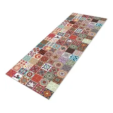 Tapete Passadeira Cozinha Mosaique 180x60 Antiderrapante Cor Vermelho Foto mini 2