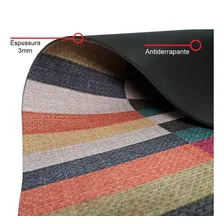 Tapete Passadeira Cozinha Multicolor Antiderrapante 250x60 Cor Vermelho Foto mini  3