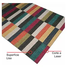 Tapete Passadeira Cozinha Multicolor Antiderrapante 250x60 Cor Vermelho Foto mini 4