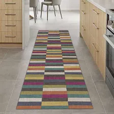 Tapete Passadeira Cozinha Multicolor Antiderrapante 250x60 Cor Vermelho Foto  mini 1