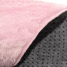 Tapete Passadeira Felpuda 060x200 Pelo Curto Cor Rosa Foto mini  3