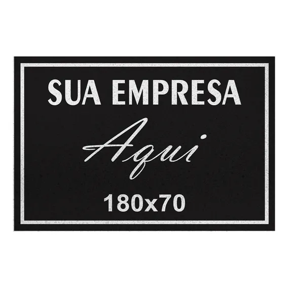 Tapete Personalizado Capacho 180x70 Logomarca Foto 1