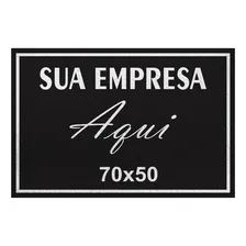 Tapete Personalizado Capacho 70x50 Com Sua Logomarca Cor Preto Foto mini 1