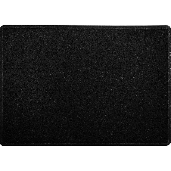 Tapete Preto Capacho Liso Vinil Grosso 90x60 Foto 1