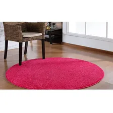 Tapete Redondo Sala Quarto Menina Classic 200cm Rosa Pink Foto  mini 1