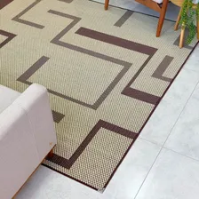 Tapete Sala 200x150 Sisal Sem Pelo Antiderrapante Desenho Do Tecido S-589 Tabaco Foto mini 4