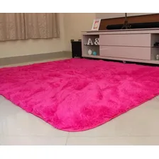 Tapete Sala Felpudo Luxo Peludo Cor Pink Foto mini 1