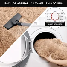 Tapete Sala Felpudo Peludo Bege 200 X 240 Cm Foto mini 2