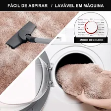 Tapete Sala Felpudo Peludo Mesclado Bege 120 X 200 Cm Foto mini 2