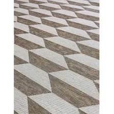Tapete Sala Geometrico Colmeia 200x250 Cm Bege Lavavel Fino Foto mini 3