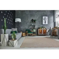 Tapete Sala Geometrico Colmeia 200x250 Cm Bege Lavavel Fino Foto mini 4