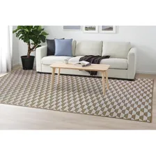 Tapete Sala Geometrico Colmeia 200x250 Cm Bege Lavavel Fino Foto mini 2