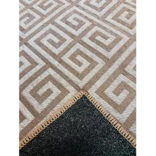 Tapete Sala Magia Geometrico Grego 100x150 Cm Bege Foto mini 4