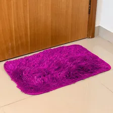 Tapete Sala Quarto 60x40 Shaggy Luxuoso Peludo Fofinho Pink Foto  mini 1