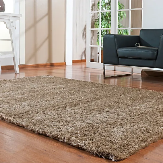 Tapete Silk Shaggy 2,50 X 3,00 Bege Foto 1