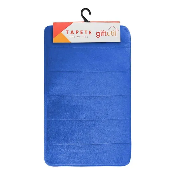 Tapete Soft Para Banheiro Antiderrapante 40x60cm - Azul Foto 1