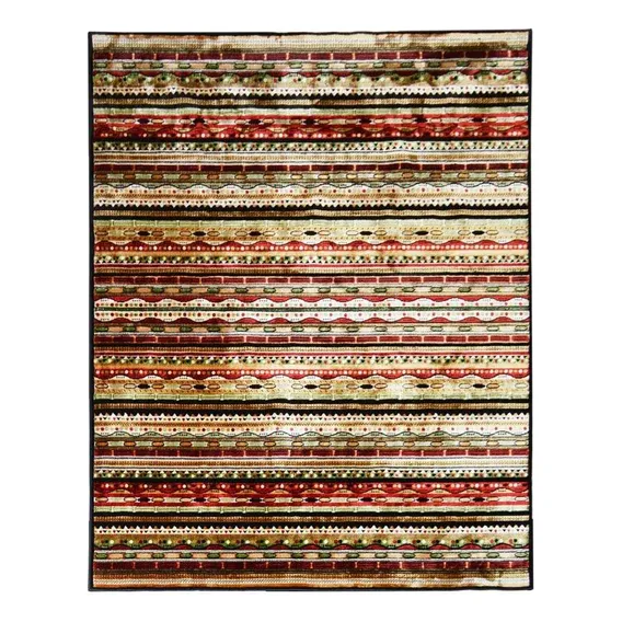 Tapete Vintage Retangular Veludo 198x250 Cm Colorido Foto 1