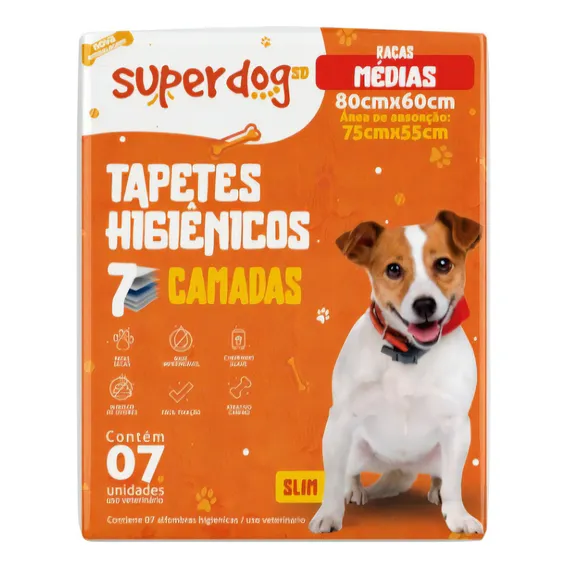 Tapetes Higiênicos Super Dog 80 X 60 Cm - Com 126 Unidades Foto 1