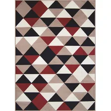 Tapetes Sala Ladrilhos J. Serrano 250x200cm Geometrico Cor Vermelho Foto mini 1