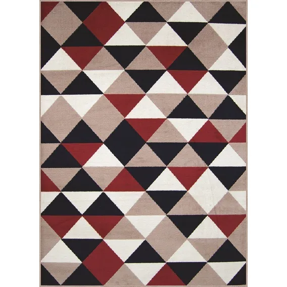 Tapetes Sala Ladrilhos J. Serrano 250x200cm Geometrico Cor Vermelho Foto 1