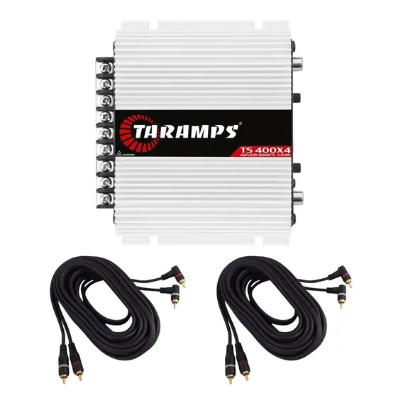 Taramps Ts 400x4 Amplificador Digital 400w Rms 2 Rca Cor Branco Foto 1