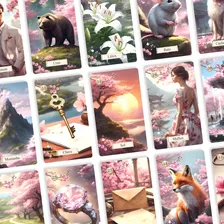 Tarot Lenormand Baralho Cigano Ed. Flor De Cerejeira Sakura Foto mini  2