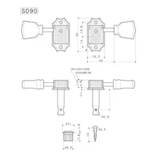 Tarracha Gotoh Cromada Vintage Tulipa Com Trava P/ Violão Foto mini 4