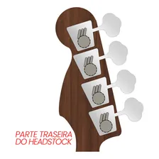 Tarrachas Tarraxas Baixo 4 Cordas Cromada Em Linha Jazz Bass Foto mini 4