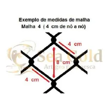 Tarrafa Com Correntes Malha 4,0 (4cm Ente N贸s ) 15 Metros Foto mini 3