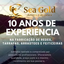 Tarrafa Para Pesca Com Corrente Malha 1.5cm 20 Metros Foto mini  3
