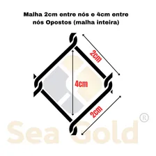 Tarrafa Pesca Com Corrente Malha 2 Fio 040 2,60 De Alt 15 Mt Foto mini 2