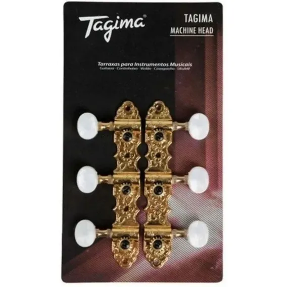 Tarraxa Blindada Tagima Para Violao Nylon Dourada Tmh 831-gd Cor Dourado Foto 1