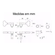 Tarraxa Contra Baixo Blindada Cromada Prata Lado Baixo L Foto mini 3