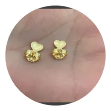 Tarraxa Mágica Levanta Brinco Banho Ouro 18k Antialérgico Foto mini  3