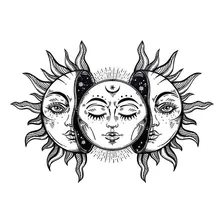 Tatuagem Temporária Sol Lua Estrela Foto mini 4