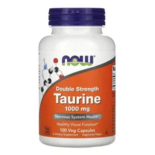 Taurine 1000mg Força Dupla 100 Cápsulas Taurina - Now Foods Foto  mini 1